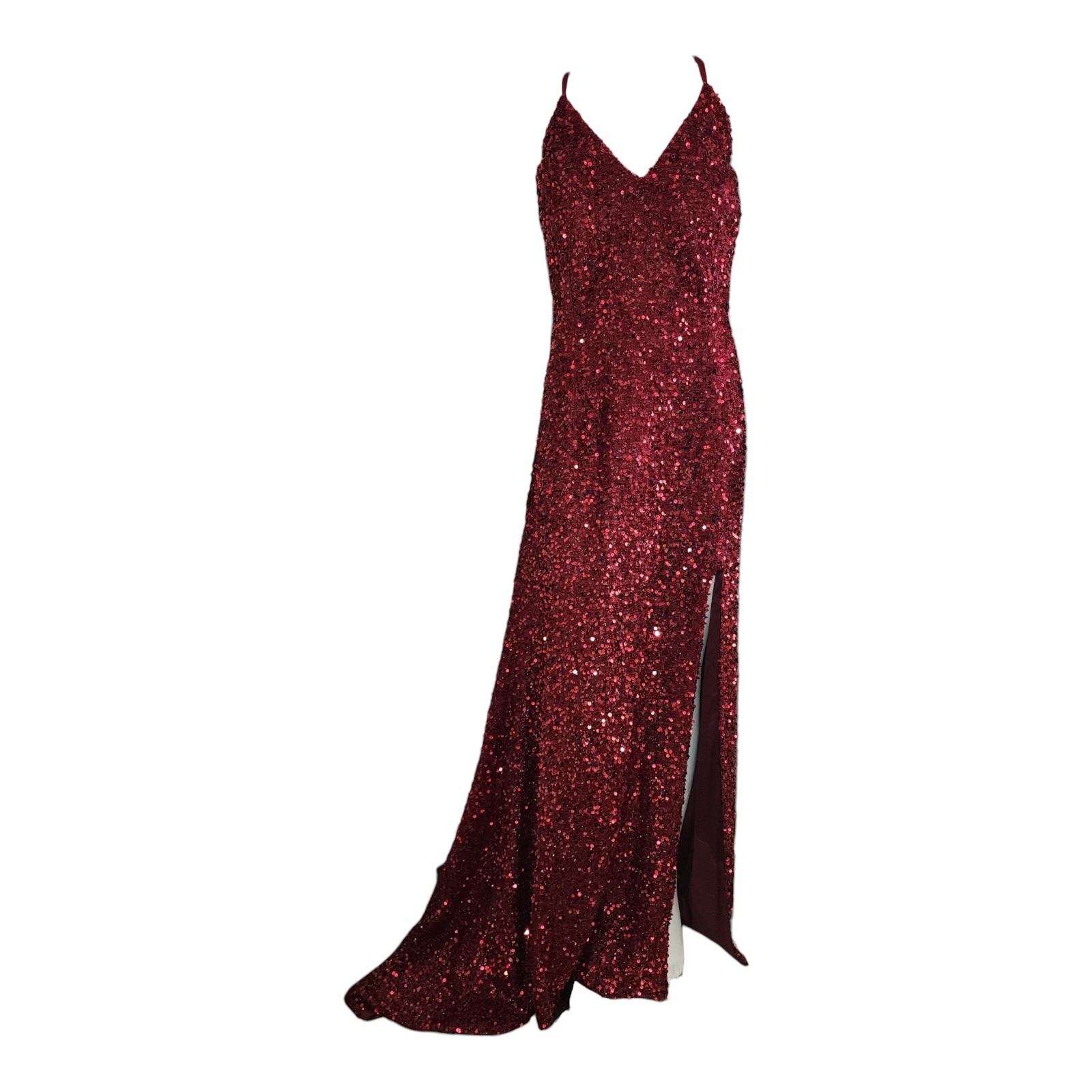 Ryanth Dress NWT Womens 18 Red Sequin Glam Party Stage Elegant Cocktail Party