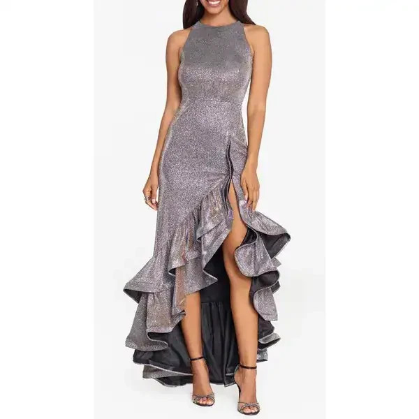 Betsy & Adam Galaxy Glitter Gown MSRP $299 Size 14 # 14B 2450 Blm
