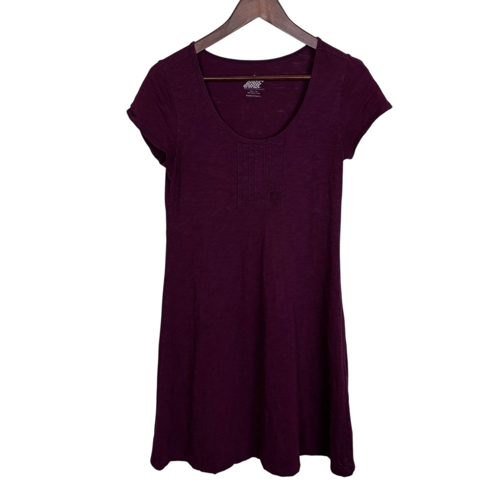 Eastern Mountain Sports Purple Short Sleeve Dress Women’s Small Organic Cotton