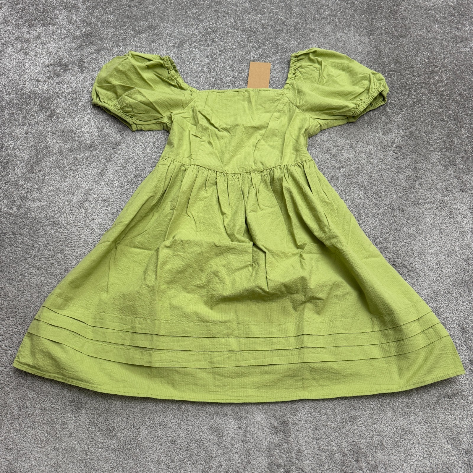 Princess Highway Modcloth Sanda Puff Sleeve A-Line Mini Dress Women 10 Green NWT