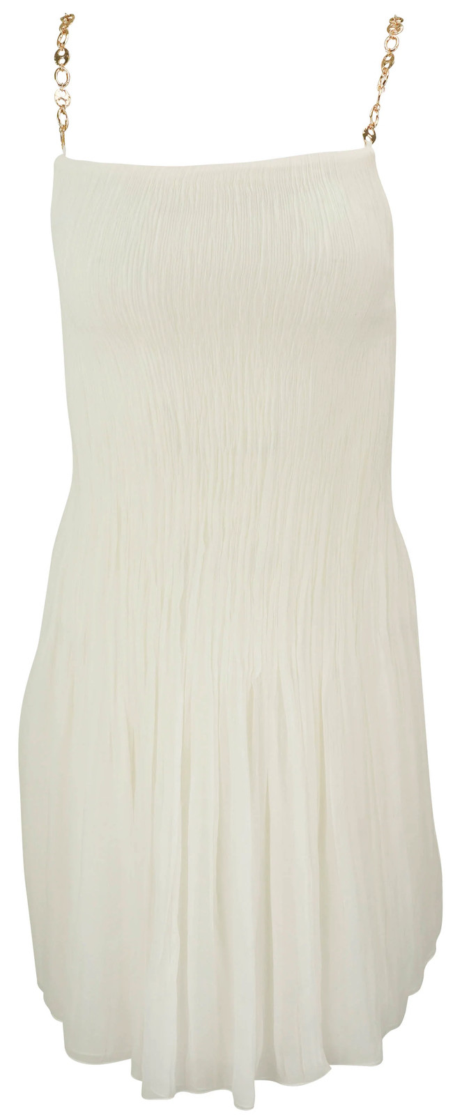 Paco Rabanne Chain Detail Mini Dress in White