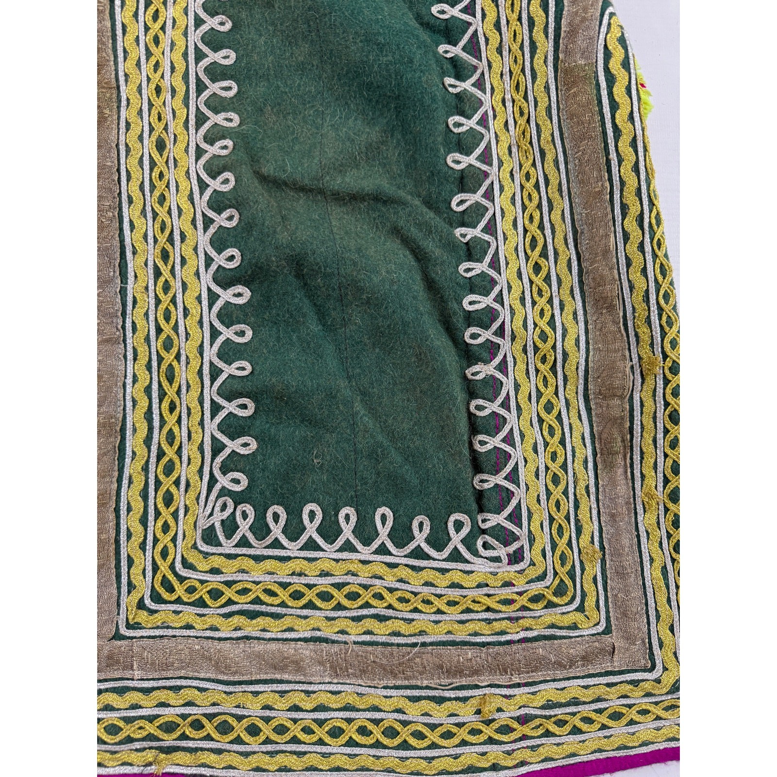 Vintage Afghan Embroidered Tribal Wool Ethnic Chapan