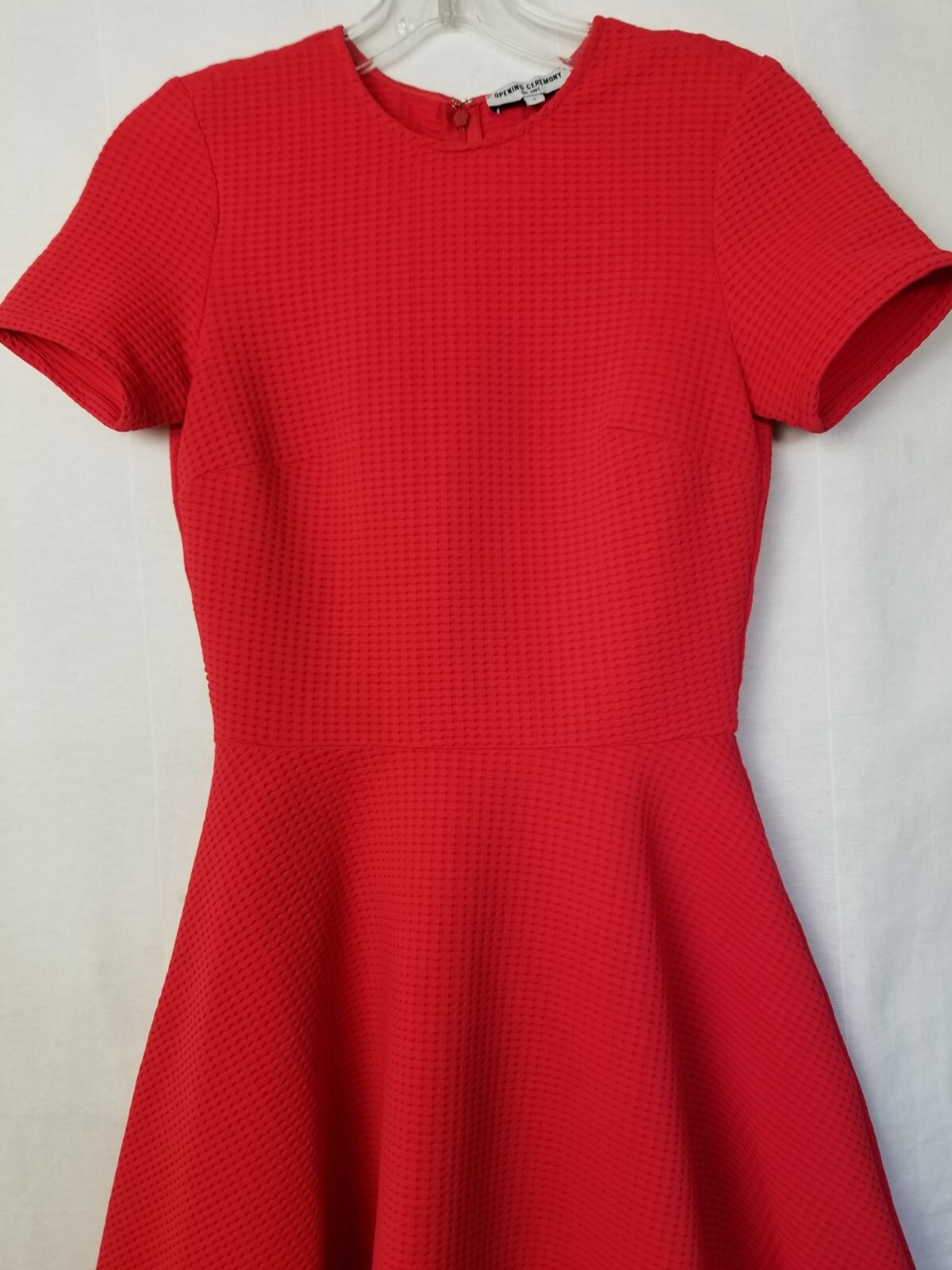 Opening Ceremony Dress Women Size Small Cherry Red Clos A-line Stretch Skater