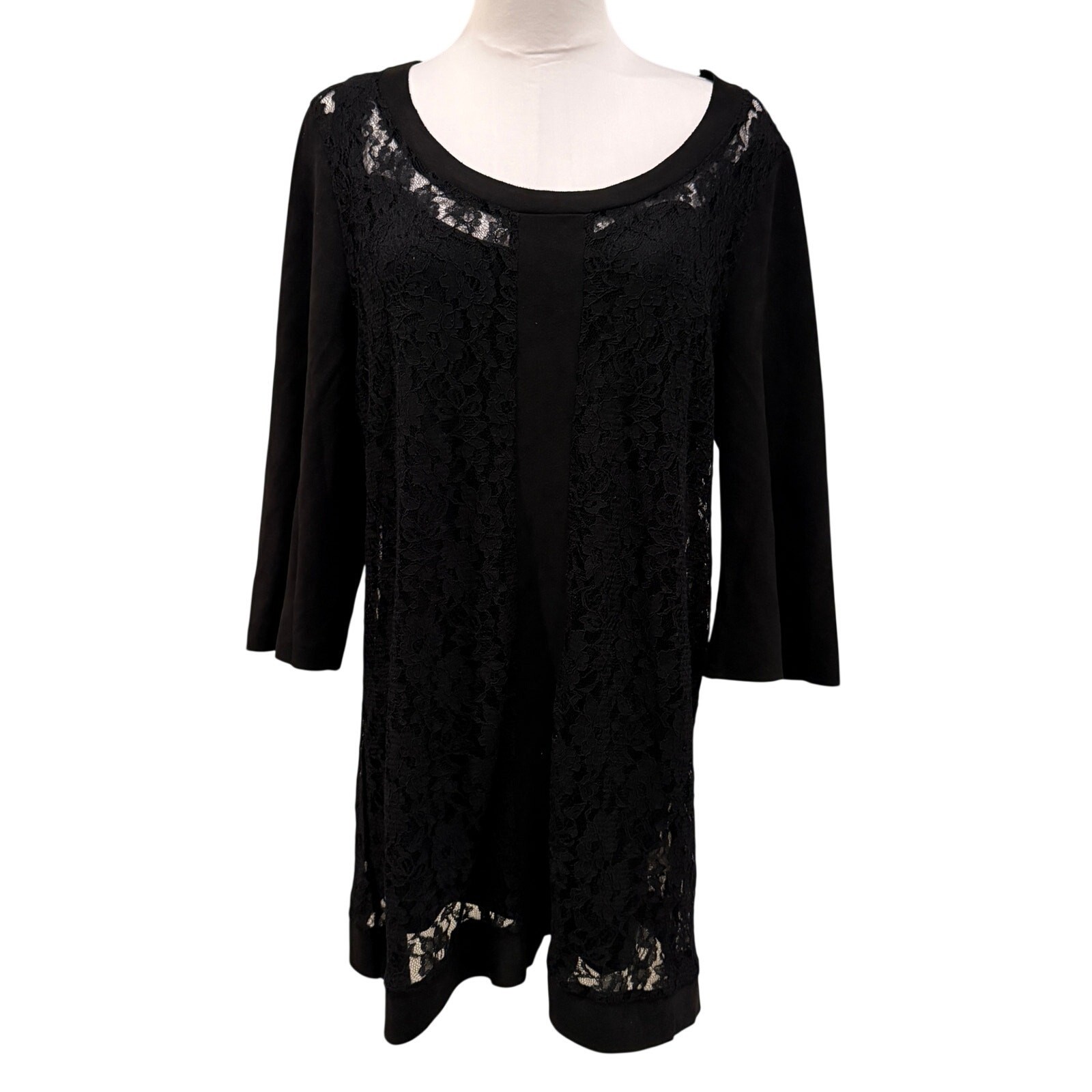 Simply Noelle Lace Up Back Tunic Mini Dress XL Whimsigoth Corset Back Witchy