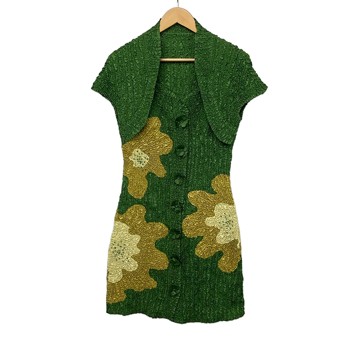 NOKO OHNO Green Beige Light Beige Women’s Dress