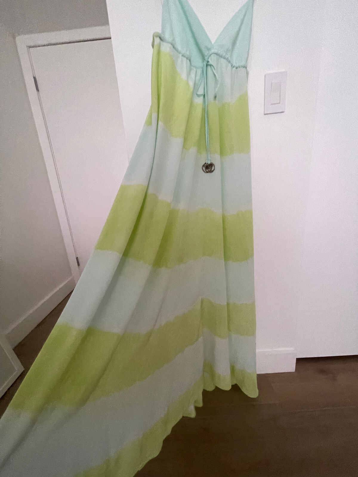 NWT GYPSY 05 LONG DRESS SPAGHETTI STRAPS SILK STRETCH – Size M $220 SAKS 5th AVE