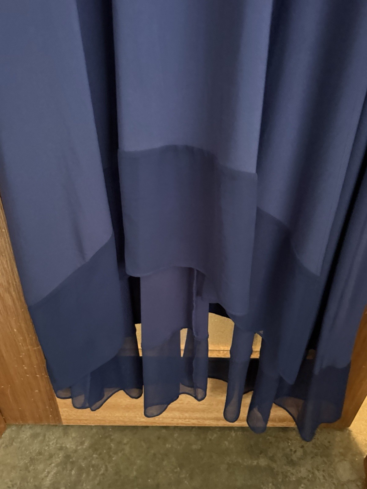 Lane Bryant Plus 18/20 Navy Blue Solid Scoop Neck Sleeveless Maxi High/Low Hem