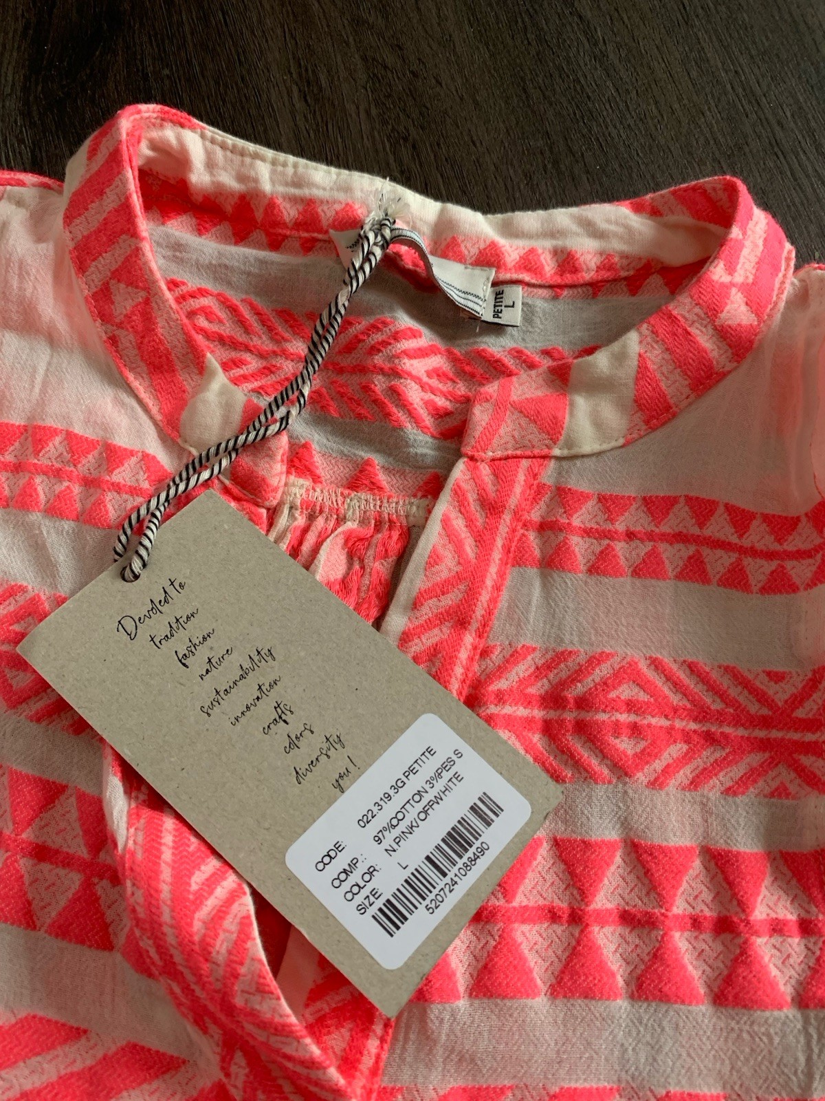 NWT Devotion Twins Ella Tunic Neon Pink A-line Tiered Mini Dress Petite L