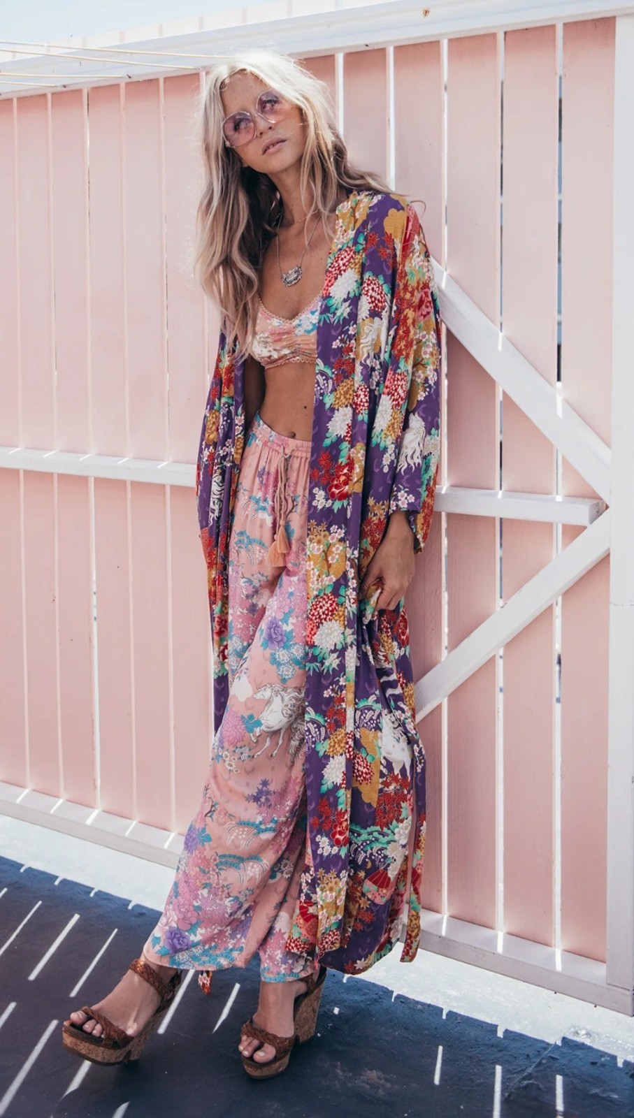 🦋Spell And The Gypsy O/S Wild Horses Kimono Robe with Sash AS NEW