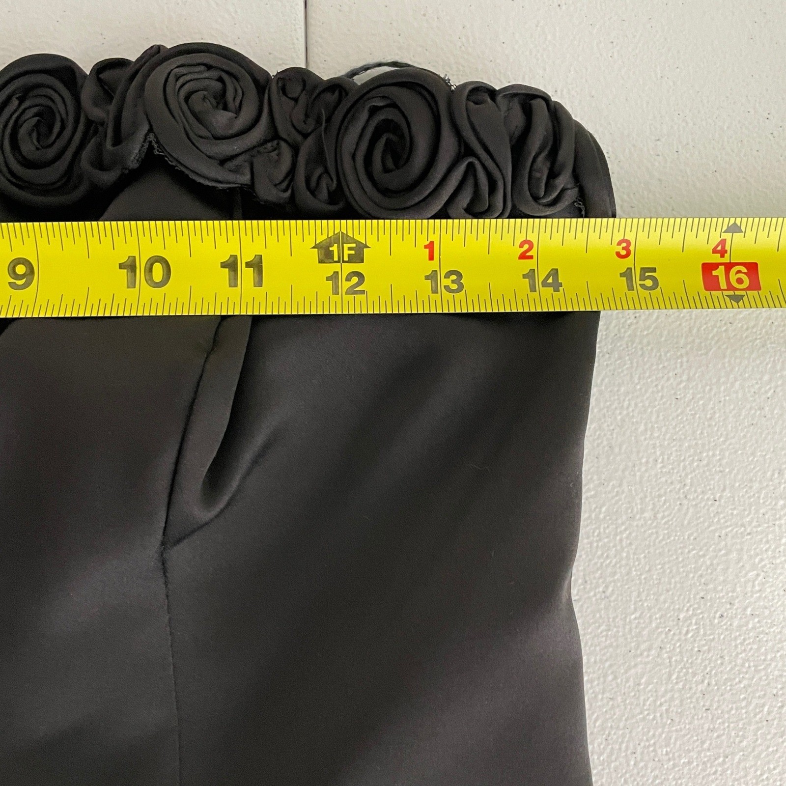 VTG Jump Apparel Rosette Strapless Formal Maxi Dress Size 7/8 Satin Whimsigoth