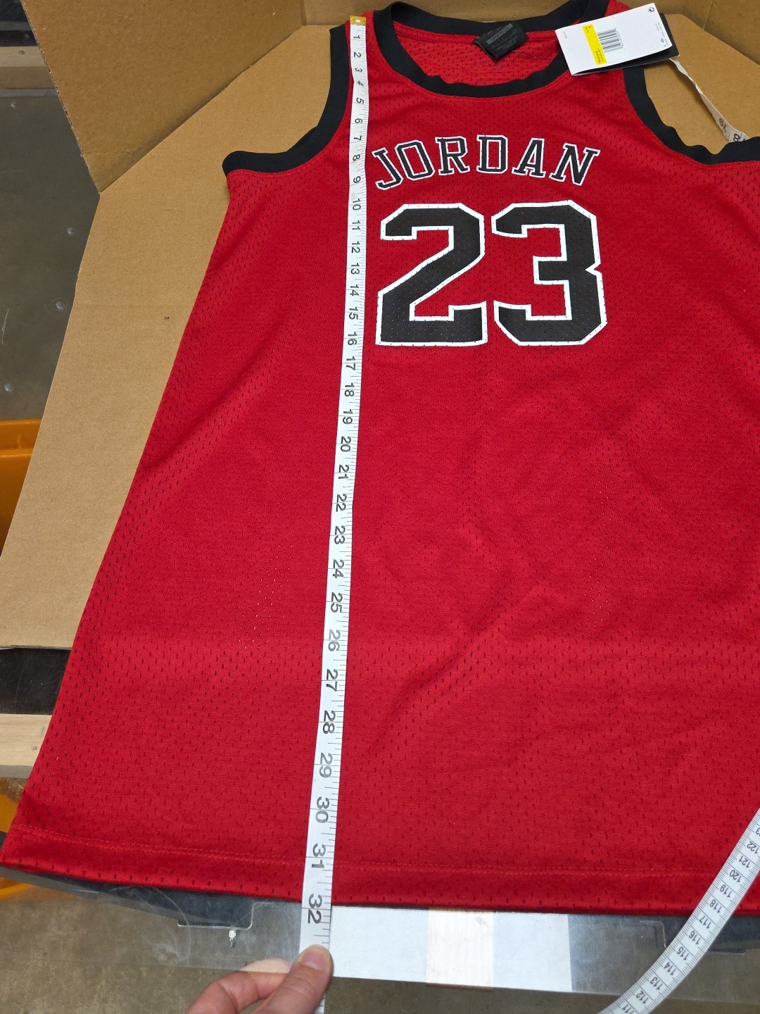 Nike Air Jordan Womens S Heritage Core Dress Jersey 23 Red DO5029-100 Loose Fit