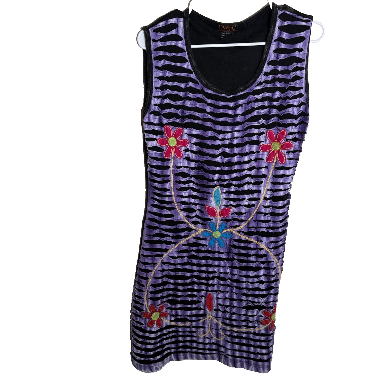 Rising International Dress Women’s Medium Tie Dye Floral Shift Boho Colorful