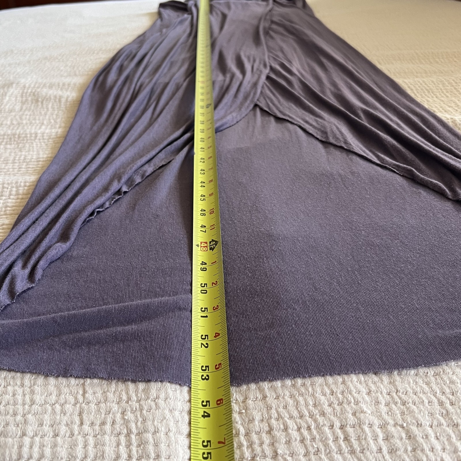 Mod Ref Dress Womens Medium Purple Gray Maxi Sleeveless Halter Drape Beach Boho