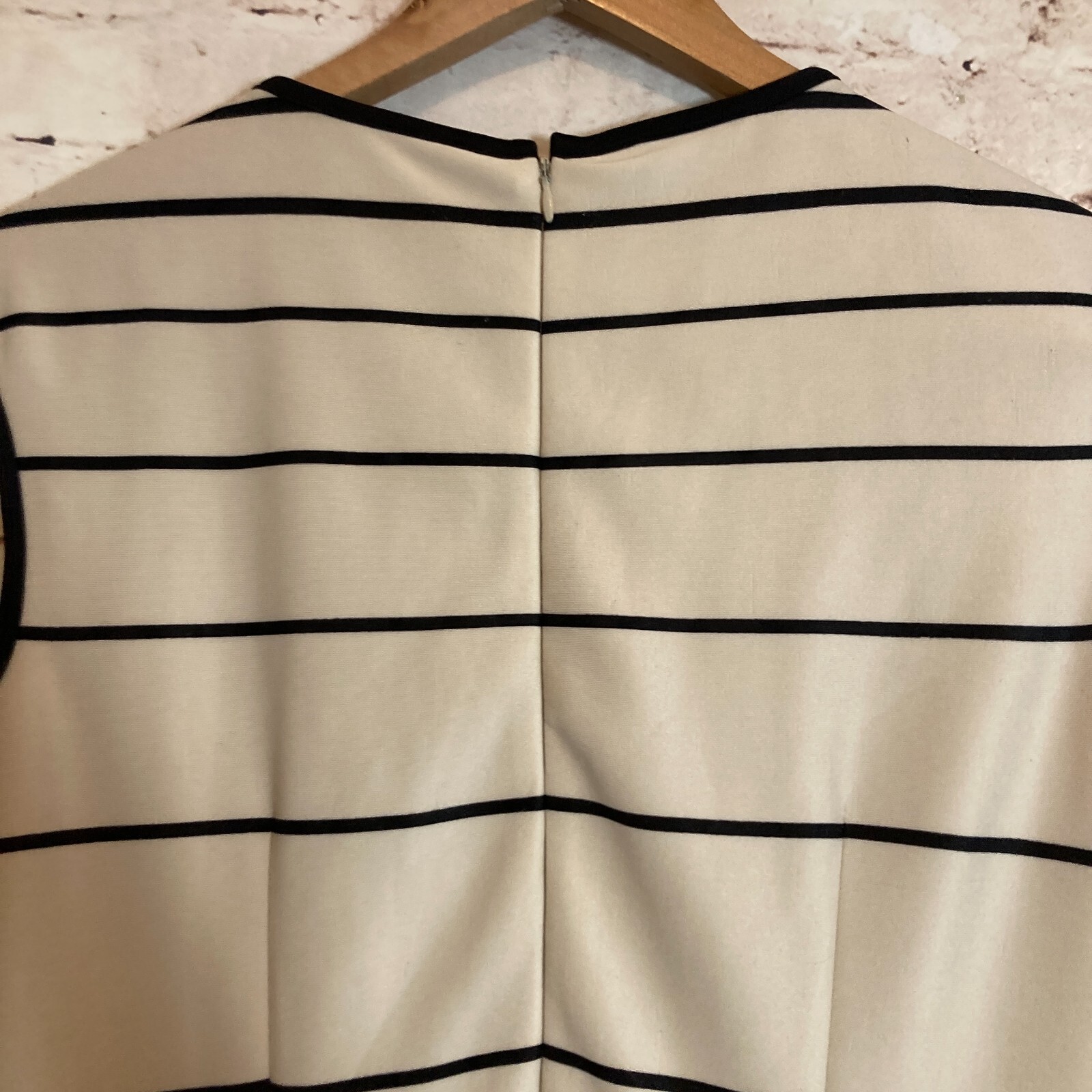 Sandra Darren Dress Womens 10 Black & Tan Check Retro Fit & Flare Modern Zip