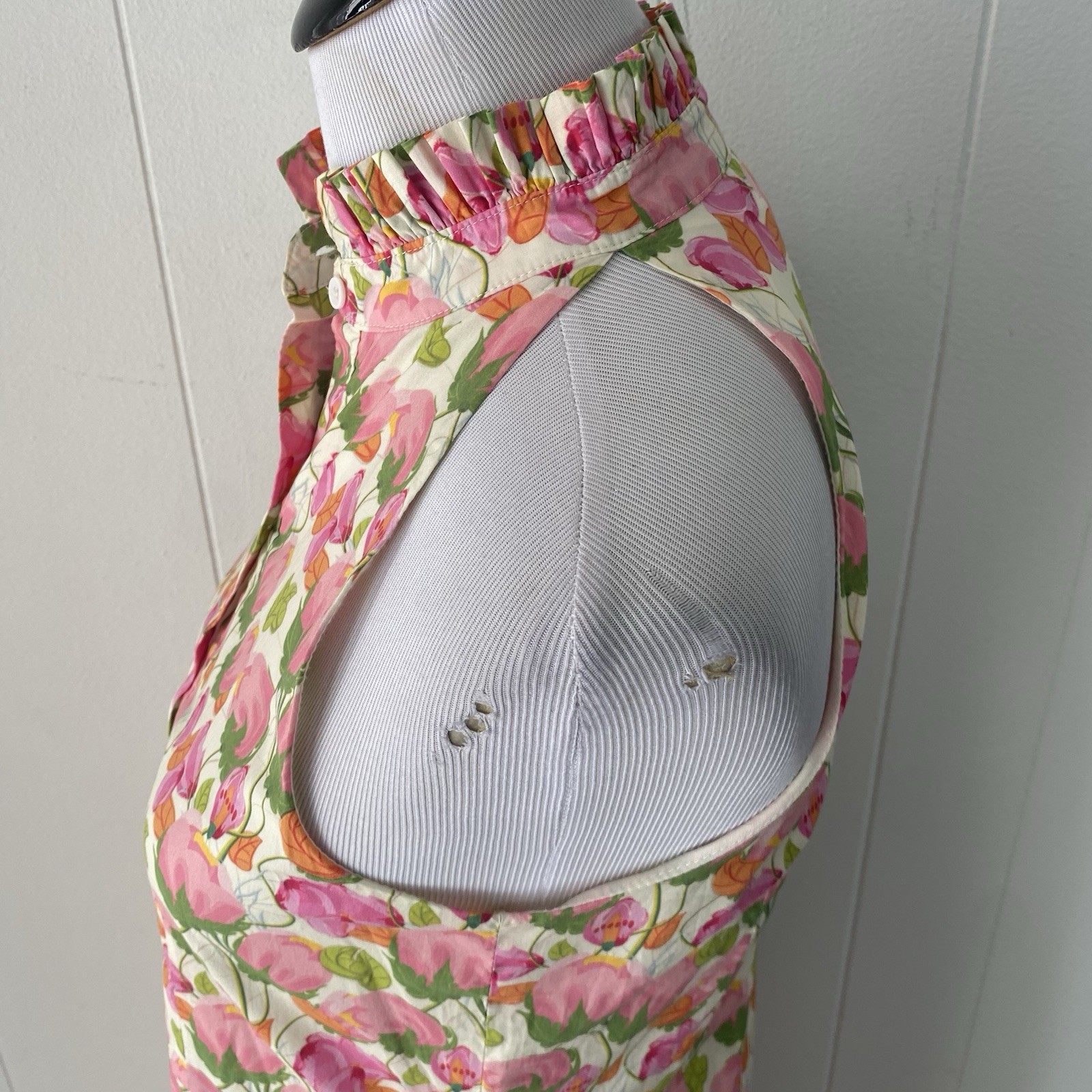 Hyacinth House Tukernuck Pink Tulip Floral Tess Maxi Dress Size XXS High Neck
