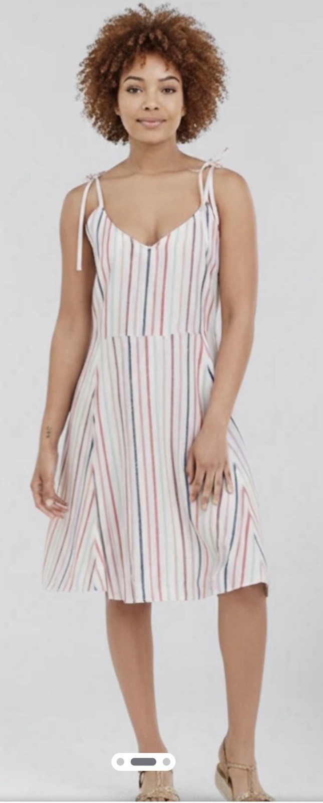 GAP striped sundress Size Small Cami top Fit & Flare Linen blend Multicolor
