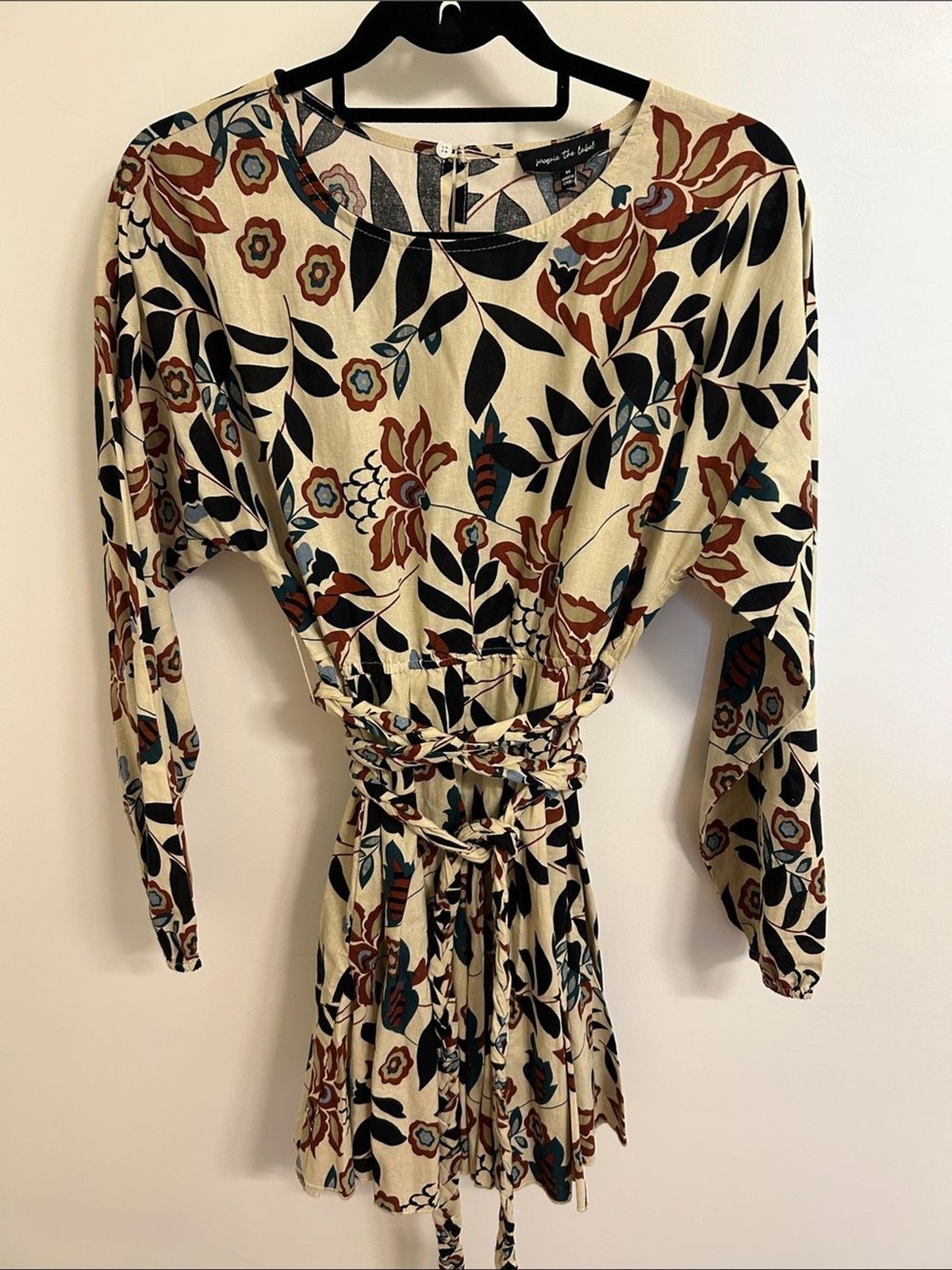Jacquie the Label Anthropologie Braided Tie-Waist 100% Cotton Dress Medium NWOT