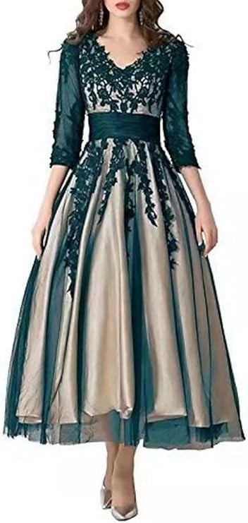 NEW V-Neck A line Ankle-Length Mother of Bride Wedding Guest Dresses SZ 6