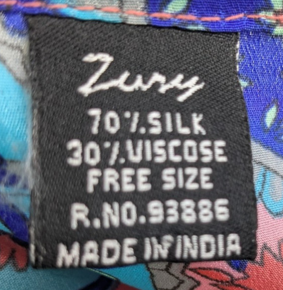 ZURY Halter Dress Silk Viscose 34″ Under the Bust Jewel Tones Tiered Excellent