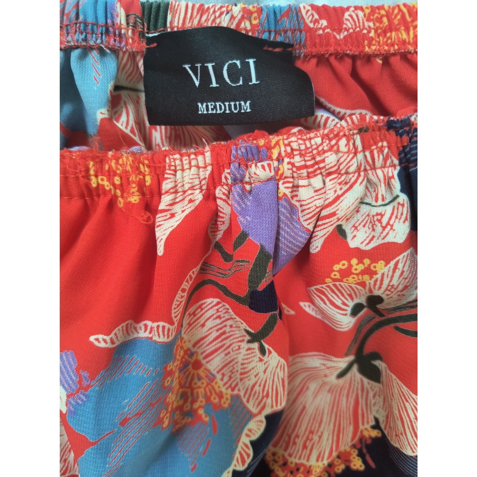 VICI Patchwork Boho Tiered Maxi Dress – Size M (NWOT)