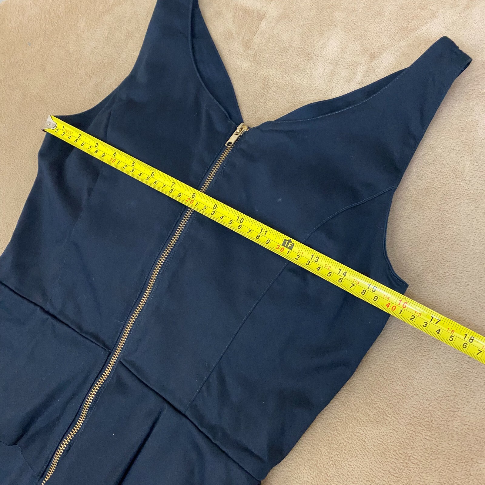 NWT XOXO Womens Navy Blue Sleeveless Wide Strap Zipper Shift Dress Size 7/8 NEW