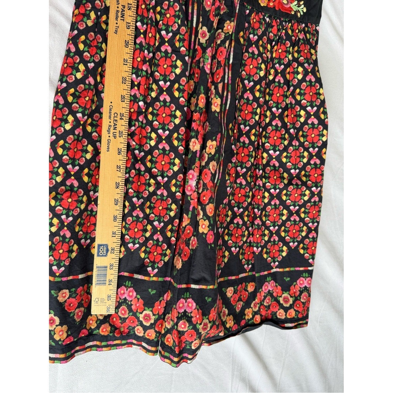 ModCloth Conversation Masterpiece A-Line Midi Dress retro floral Women Large