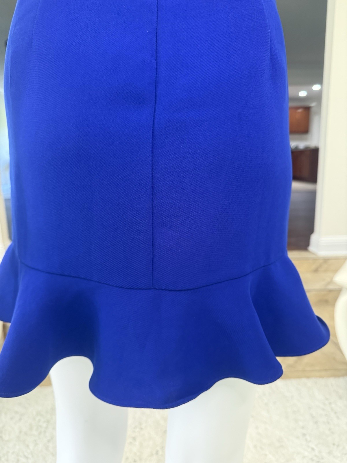 Lovers + Friends Revolve Ruffle Teddy Mini Dress in Colbalt Blue Size S