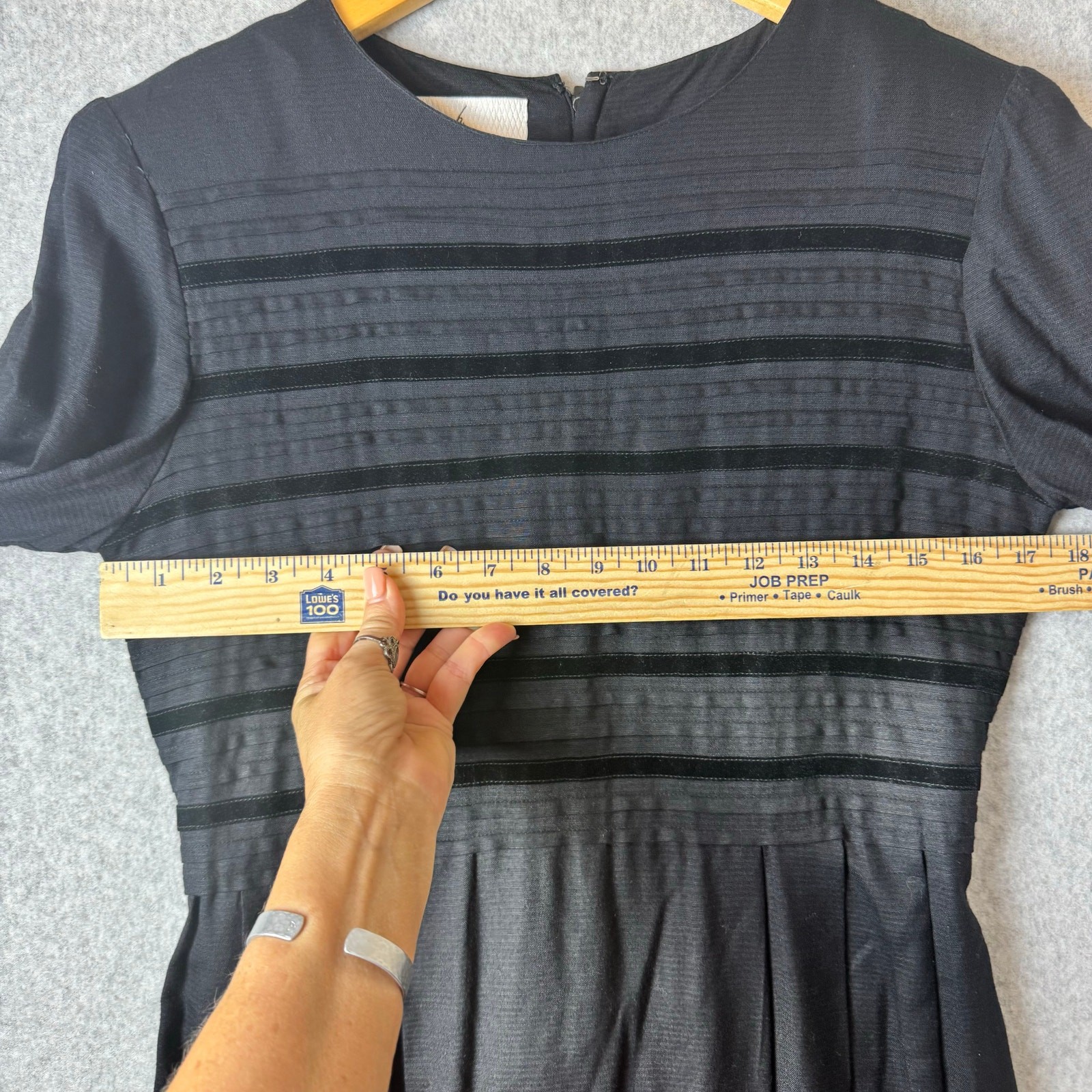 Modest Maxi Dress Sarah Elizabeth Women’s Black Long Sleeve Cottagecore Prairie