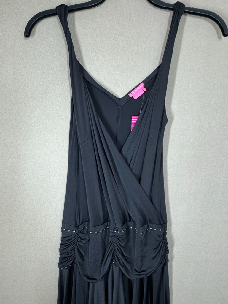 BCBG Dress Womens Size Small Black Asymmetric Hem Whimsigoth Grunge Y2K NEW