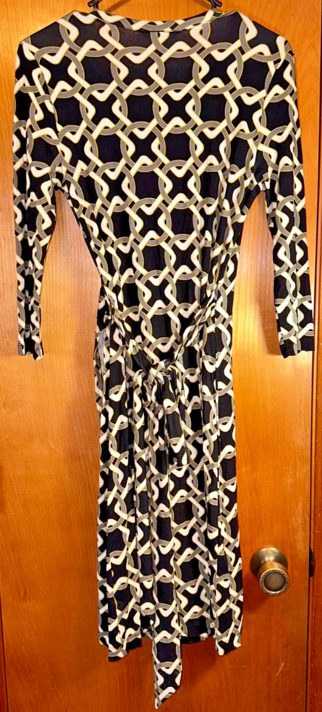 Banana Republic Chain Link Geometric Wrap Dress XS