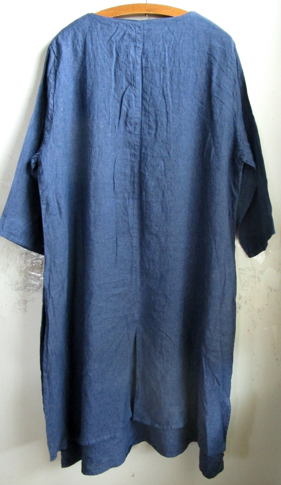 FLAX Designs Linen Dress 1G & 2G NWT Encore Dress DENIM YARN DYE