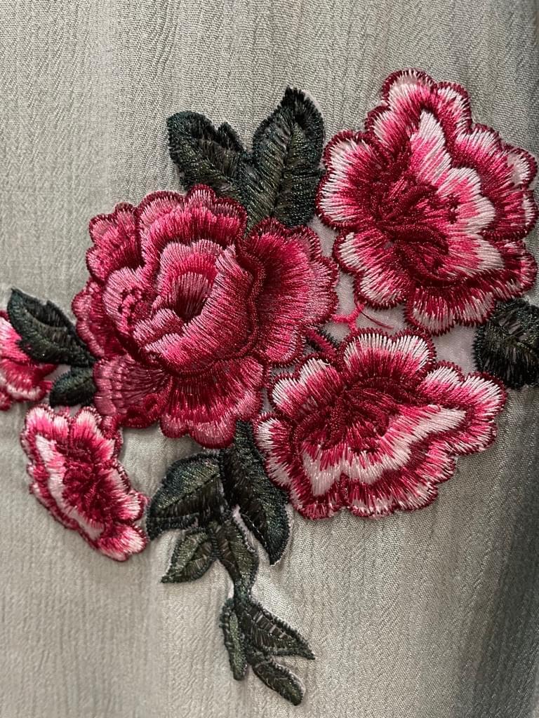 Style Envy Gauzy Floral Embroidered Off Shoulder Mini Dress S Fairy Grunge Beach
