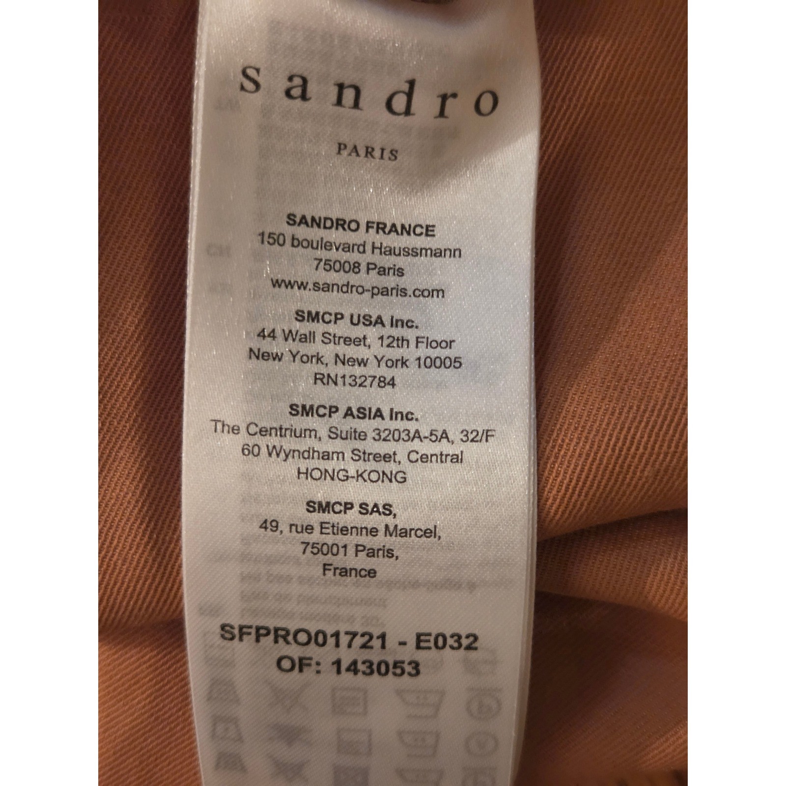 Sandro Amaria Cross-Over Neckline Dress, Camel, Caramel, Fall, Sz FR 36/US S