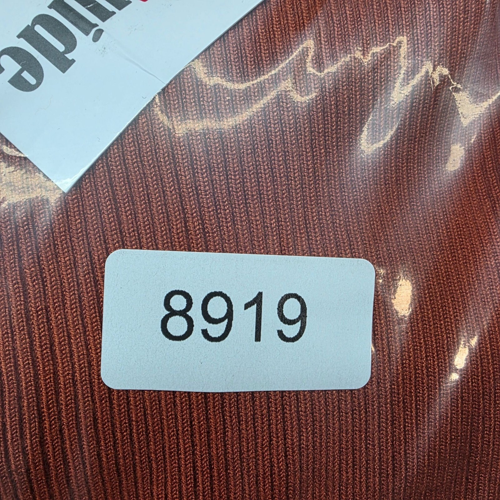 Womens Pretty Guide Rust Orange Ribbed Knit Bodycon Midi Dress Long Sleeve M