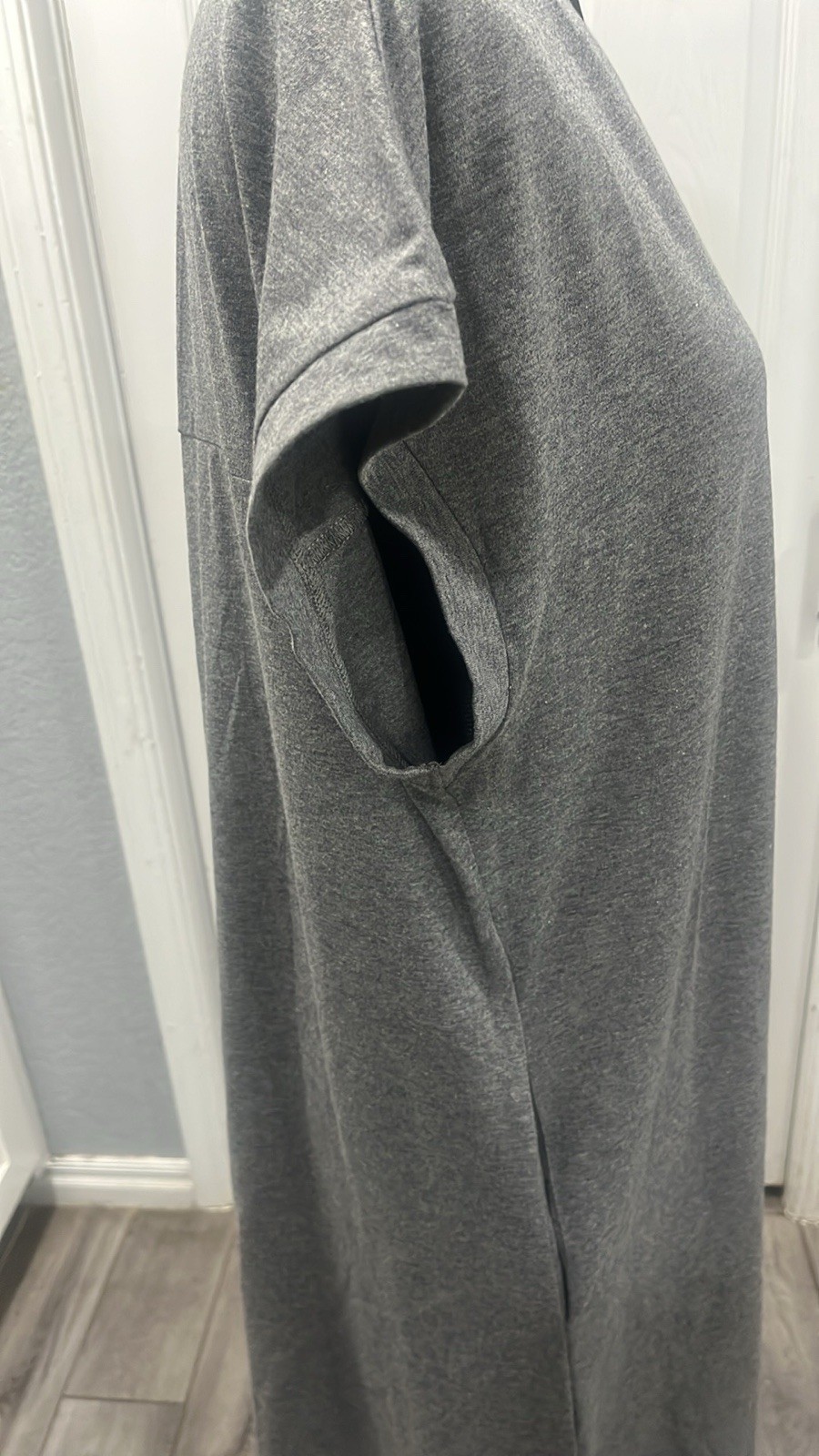 Wenrine Comfortable Dress, Gray Color, Size L, with pockets