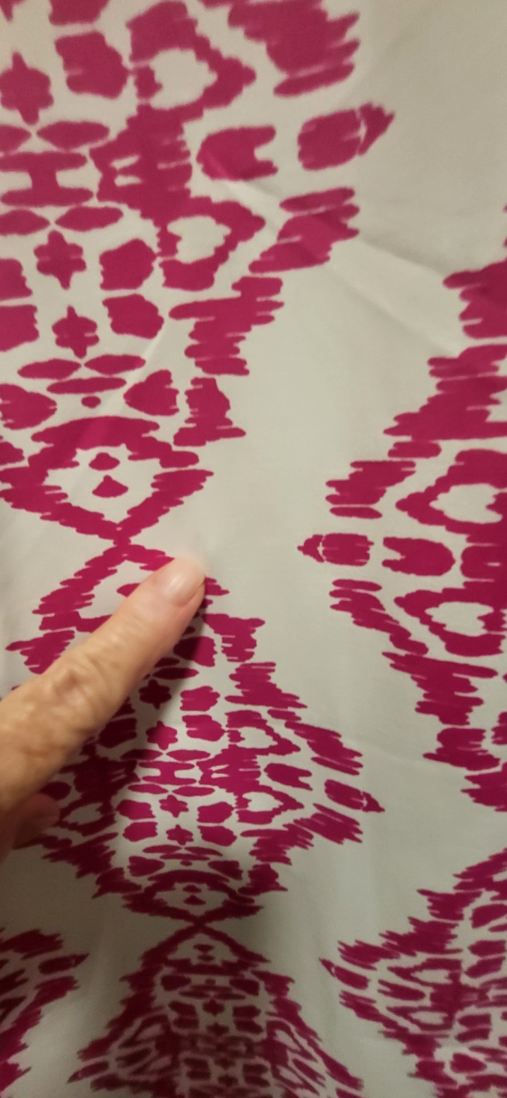 Persifor Dark Pink & White Print Polyamide Elastane Fitted Tank Dress S