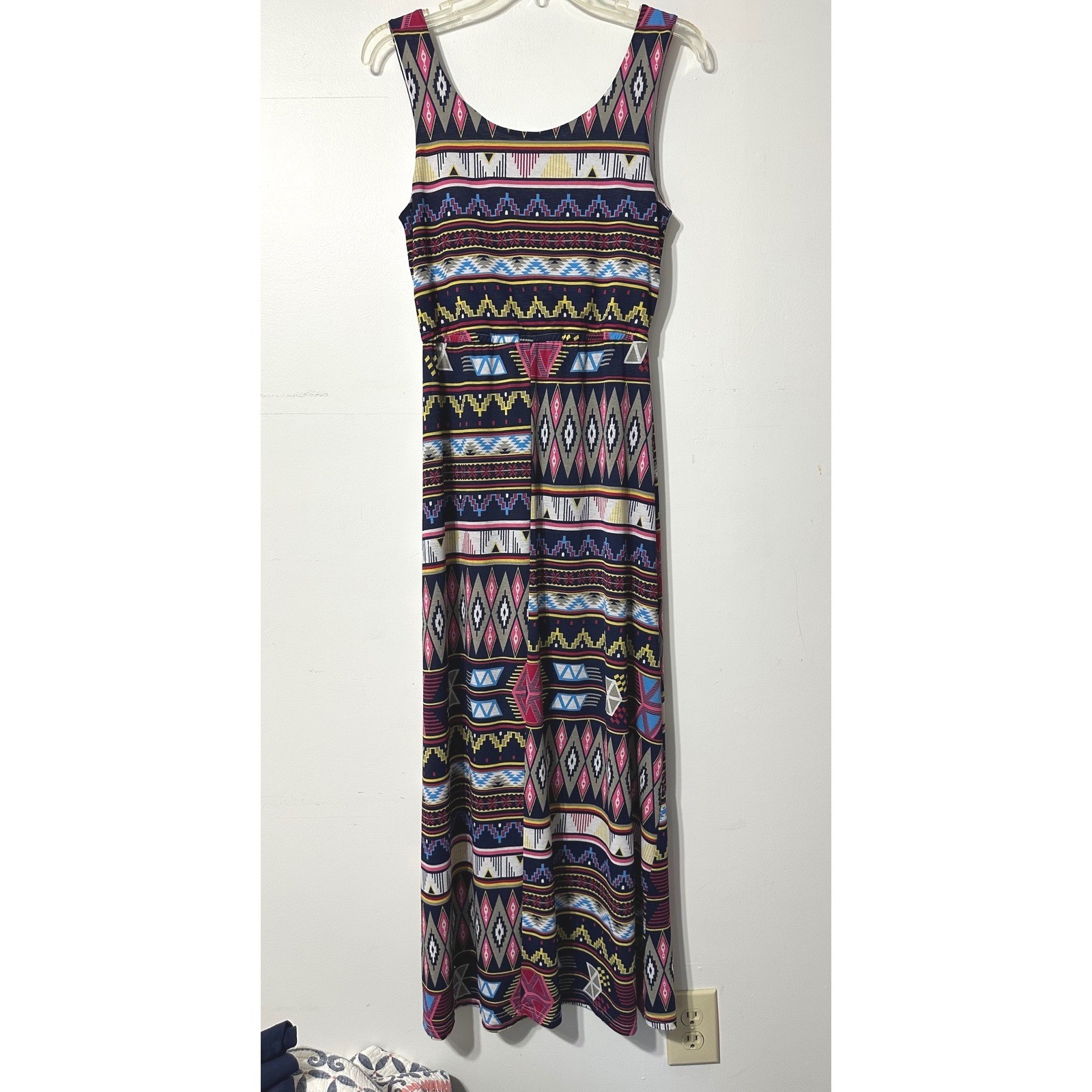 J for Justify Maxi Dress Womens Geometric Tribal Print Boho Sleeveless