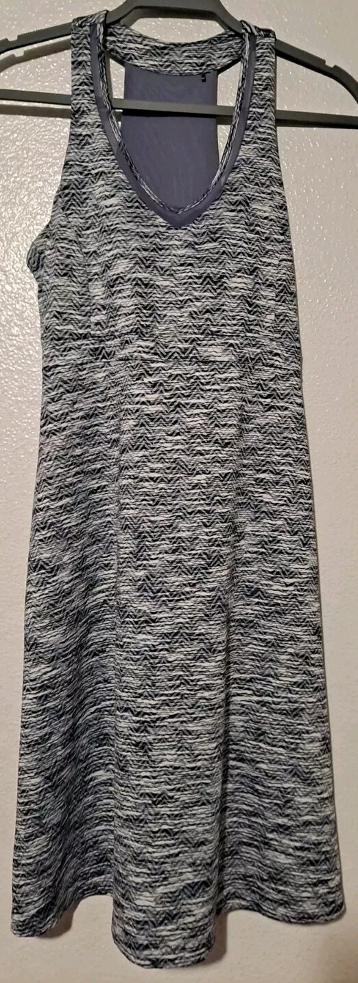 MPG Sport Mondetta Performance Gear Travel Dress White/Gray Sleeveless Sz Small