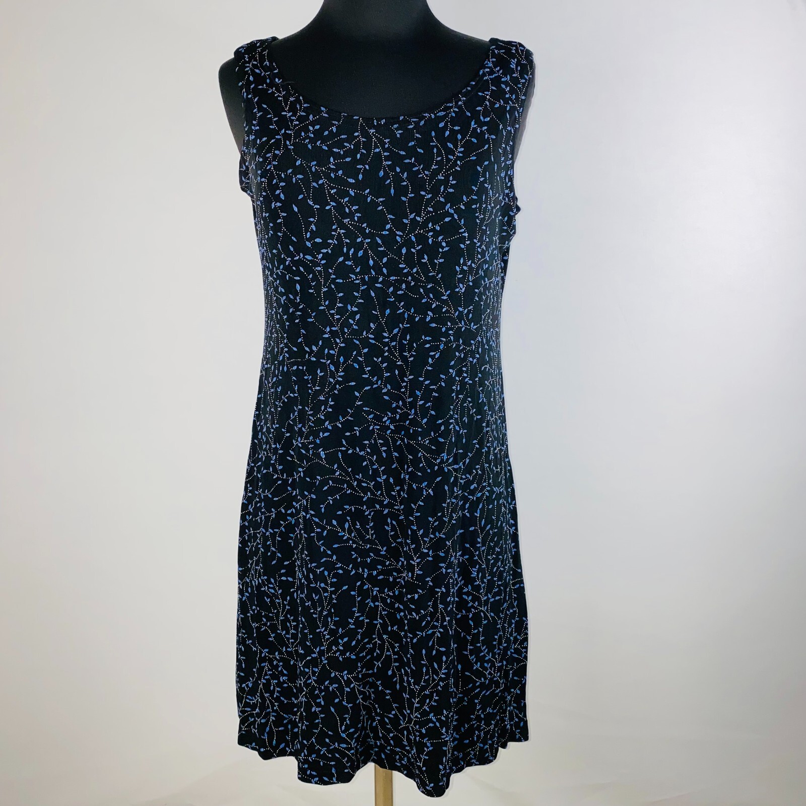 Ronni Nicole by Quida Womens 6 Acetate Blend Sleeveless Tiny Leaves Print Dress