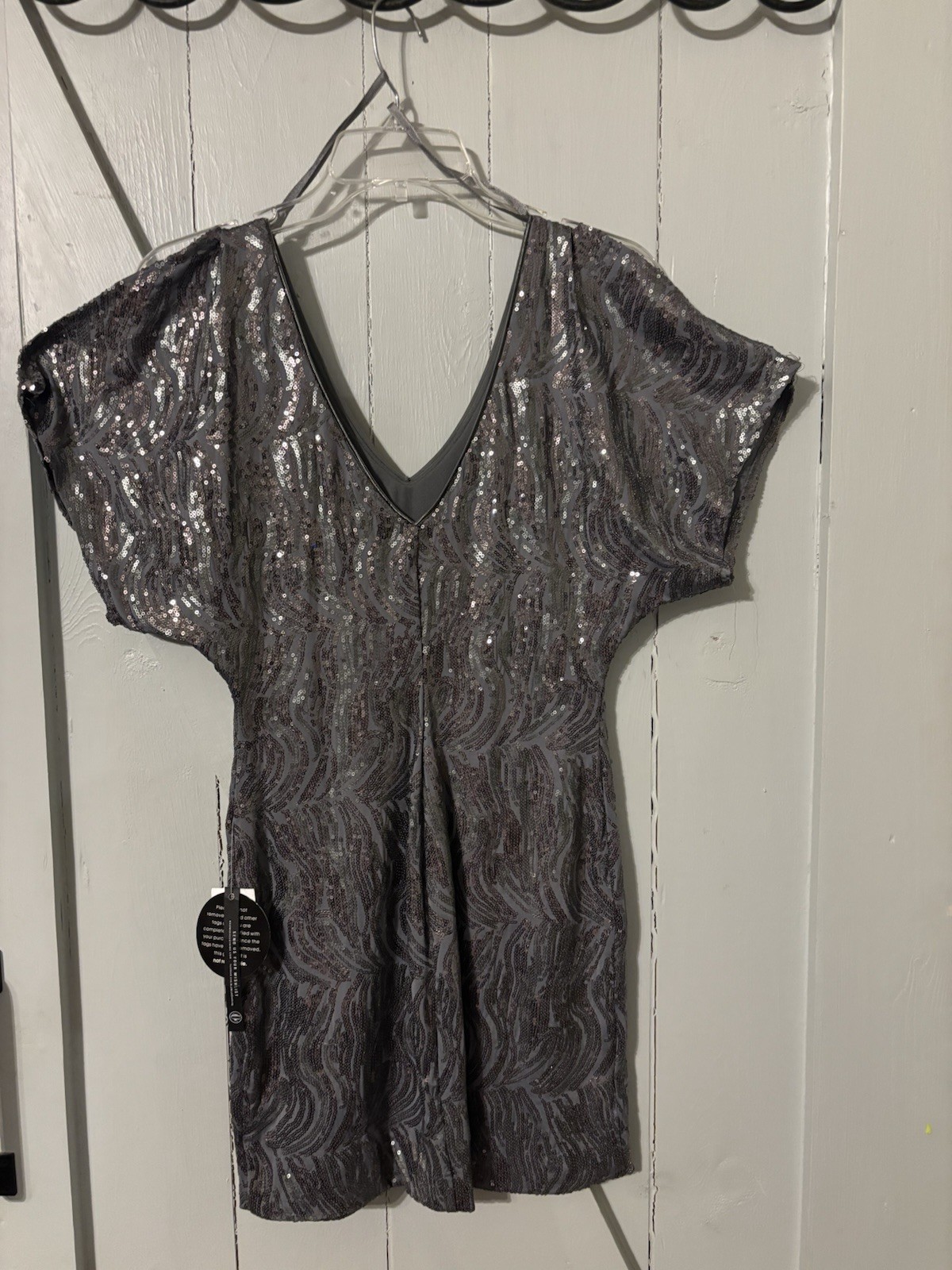 As U Wiah Women’s sequin silver gray dress size small new with tags