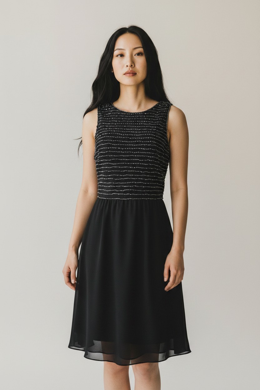 Coast Black Embellished Skater Dress New BNWT Lizzie Party Cocktail Knee UK 14