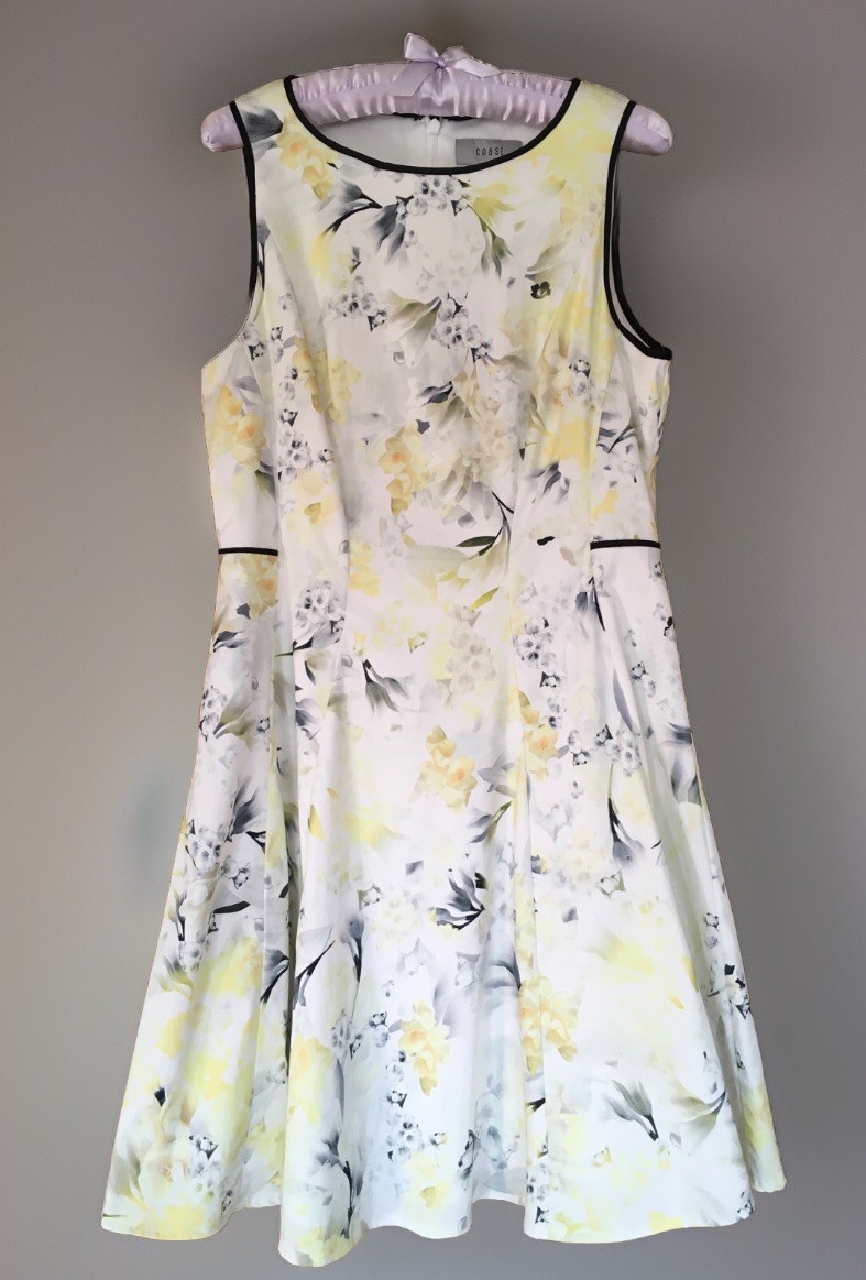 Coast Fit & Flare Sleeveless Knee Length Dress Size 14
