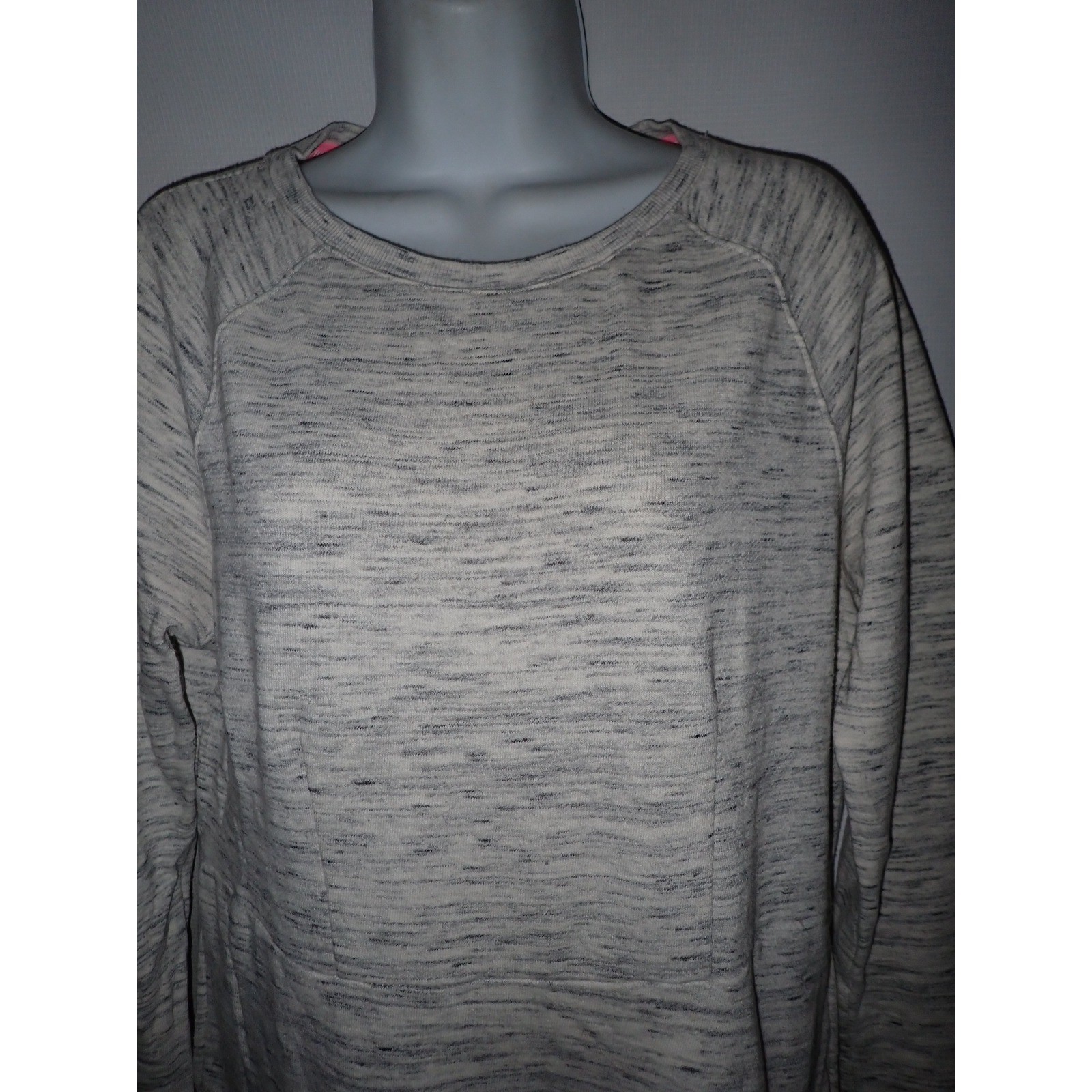 Betsey Johnston Heather Sweatshirt Tunic Dress Women L Gray Long Sleeve Casual