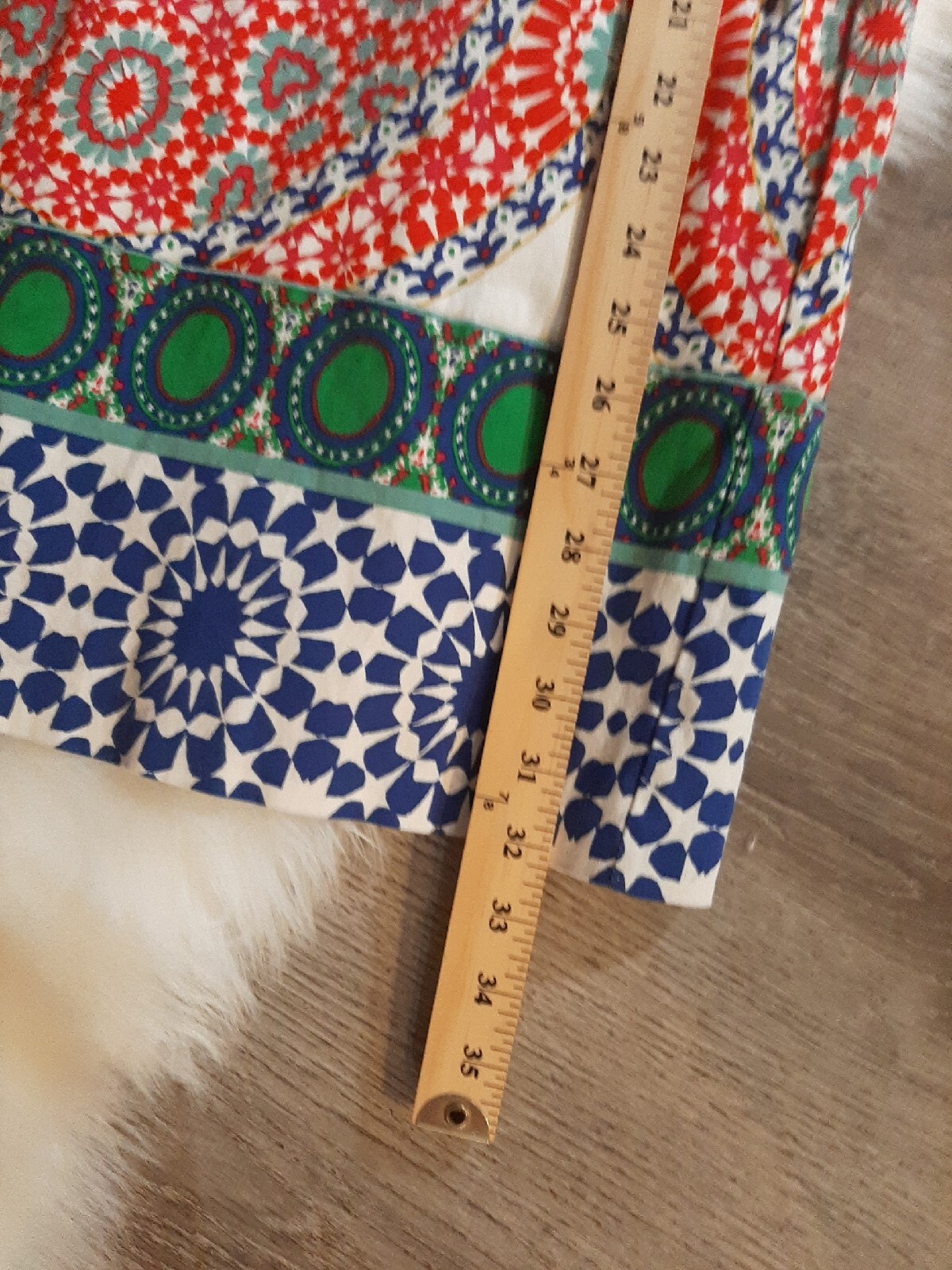 London Times Womens Size 8 Boho Pattern Knee-Length Dress 97% Cotton 3% Spandex