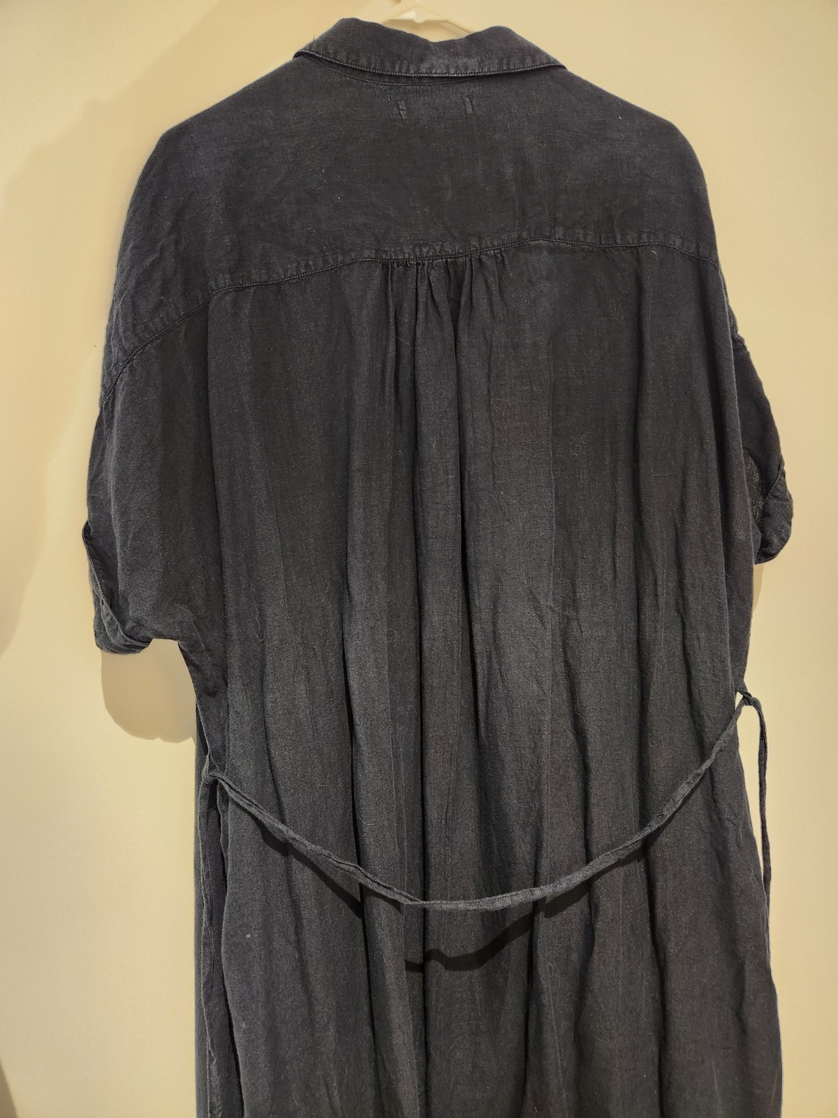 Metta Melbourne Linen Dress Dark Navy Size S, Excellent Condition