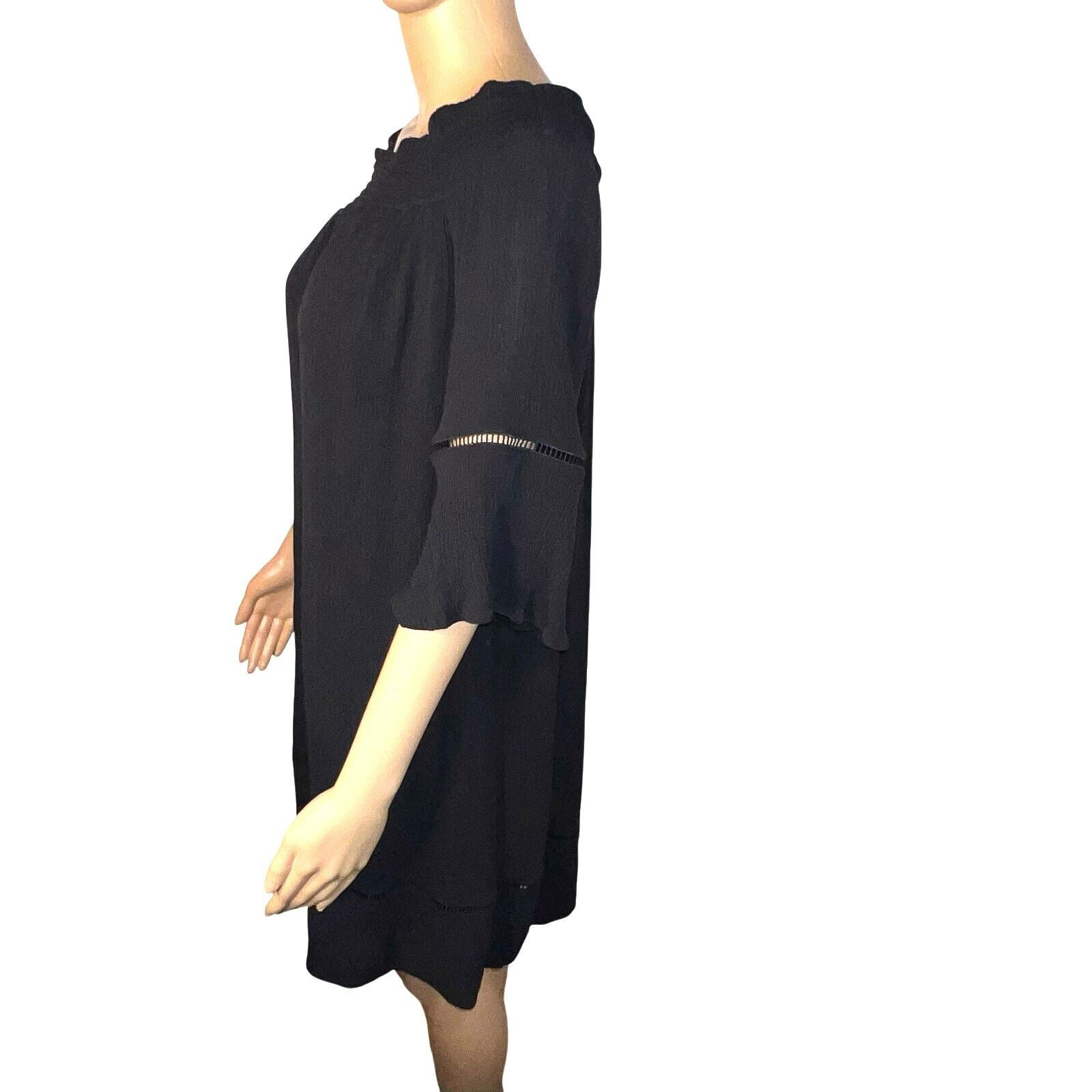 Mossimo womens medium tunic cutout smock neck lined minimalist Gothic midi Dress
