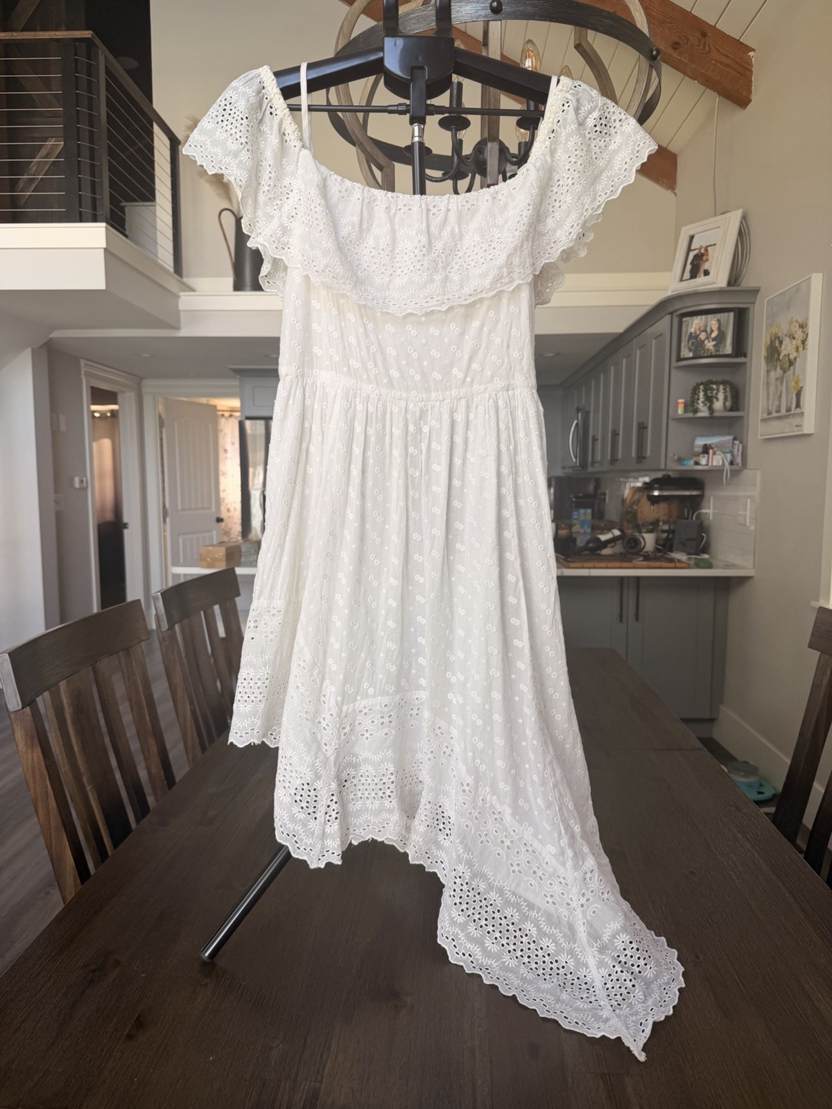 Isabel Marant Étoile Labrinoria Dress Eyelet Embroidered Cotton Asymmetrical 40