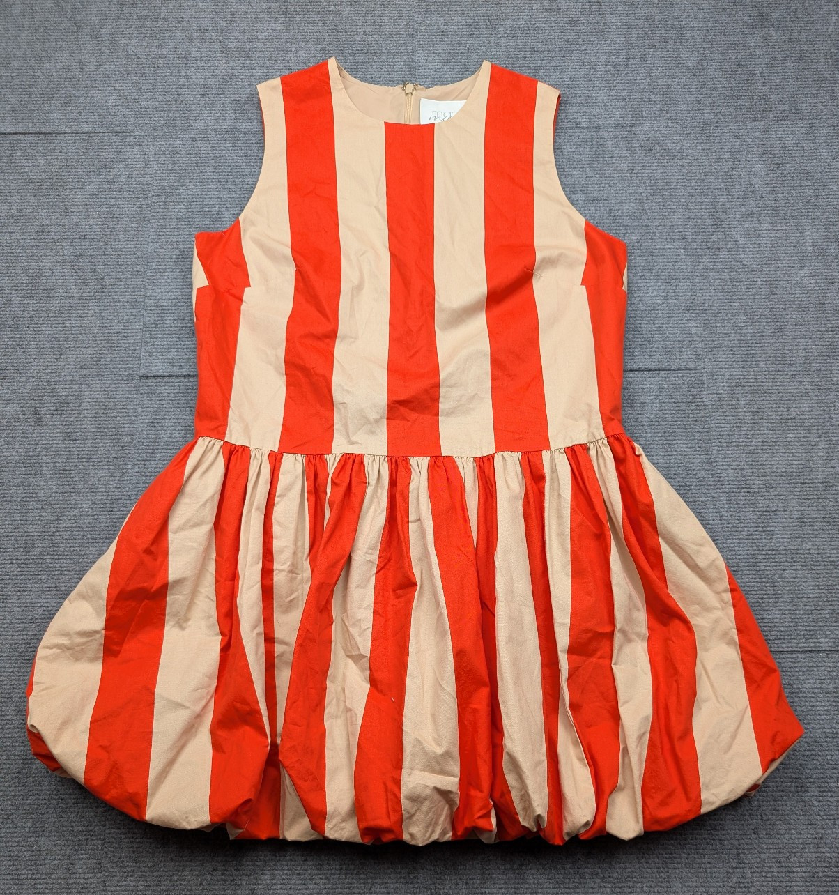 Anthropologie Mare Mare Bubble Hem Mini Dress Womens Medium Stripe Retro Mod