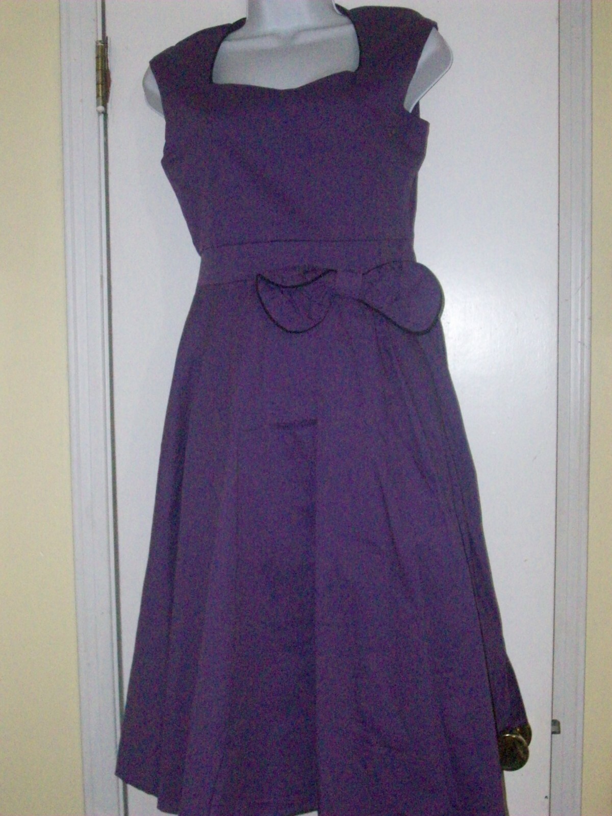 Purple Sundress Fitted Bodice Black Trim China’s Large see Measurements