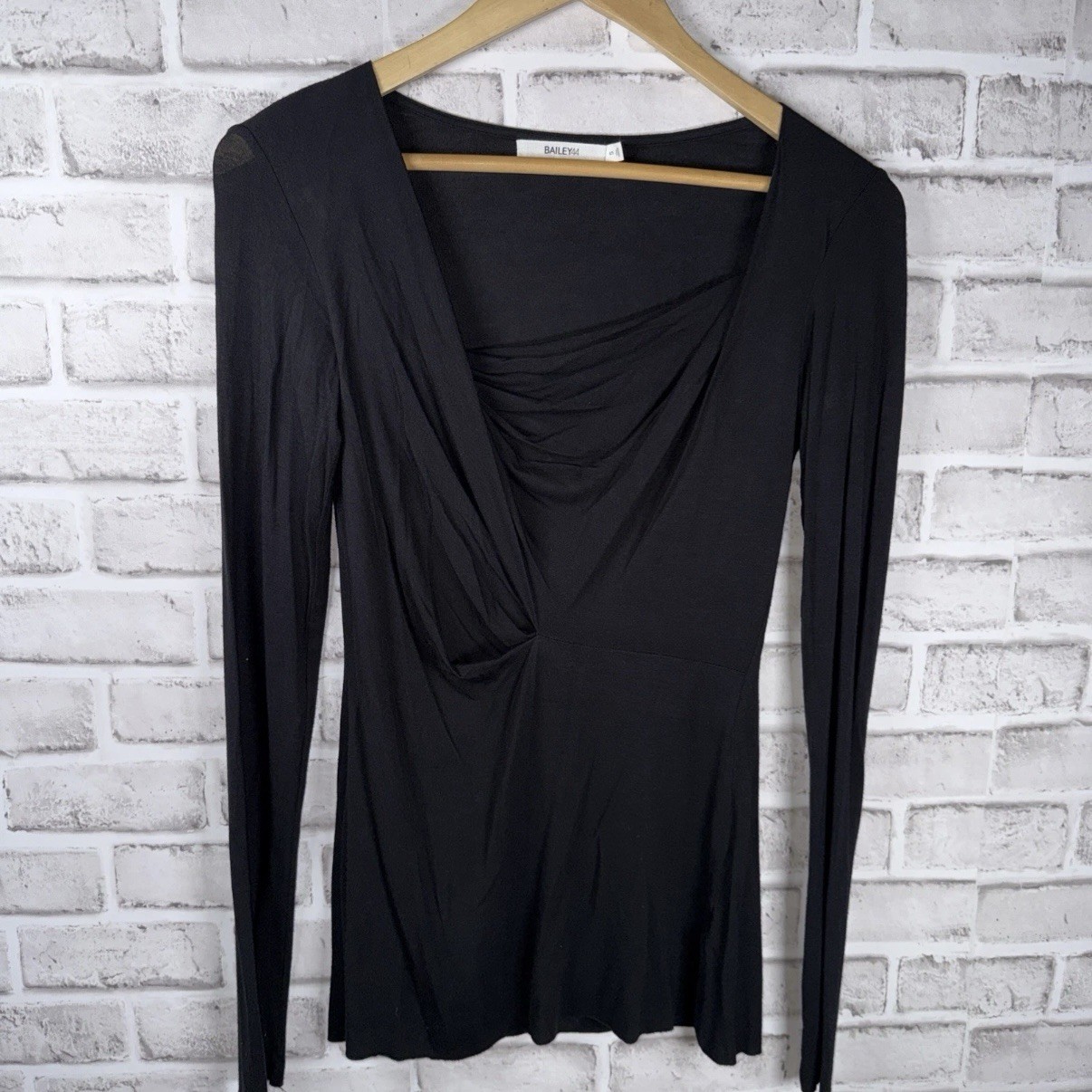 Bailey 44 Women Black Cladestine Draped Dress Black Women’s Large Small S USA
